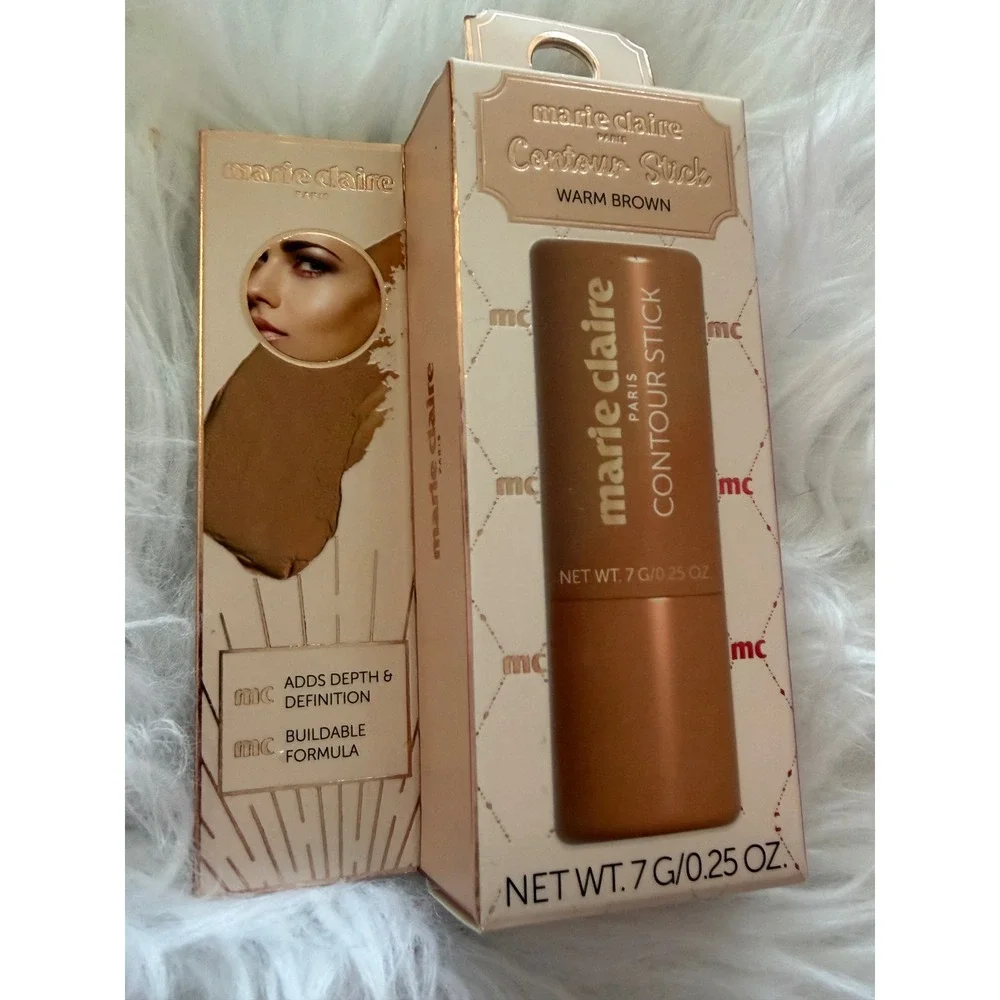 Marie Claire Paris Contour Stick Warm Brown Buildable Formula 0.25 oz New